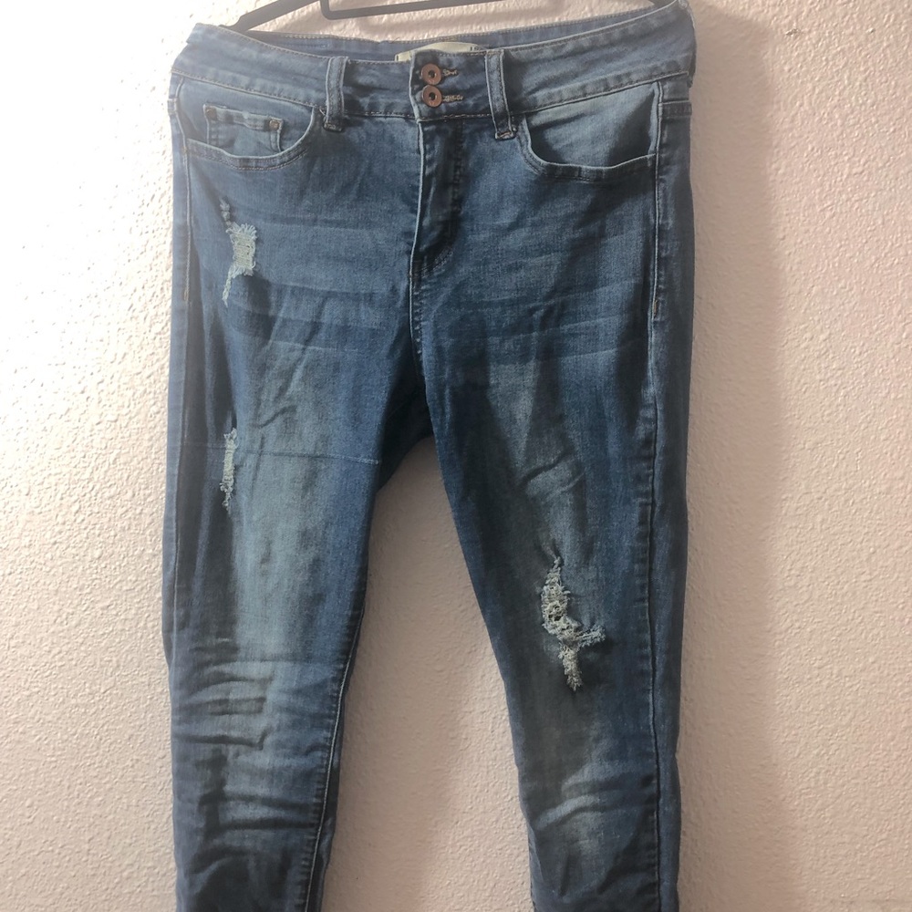 IT! High Rise Ripped Skinny Jeans